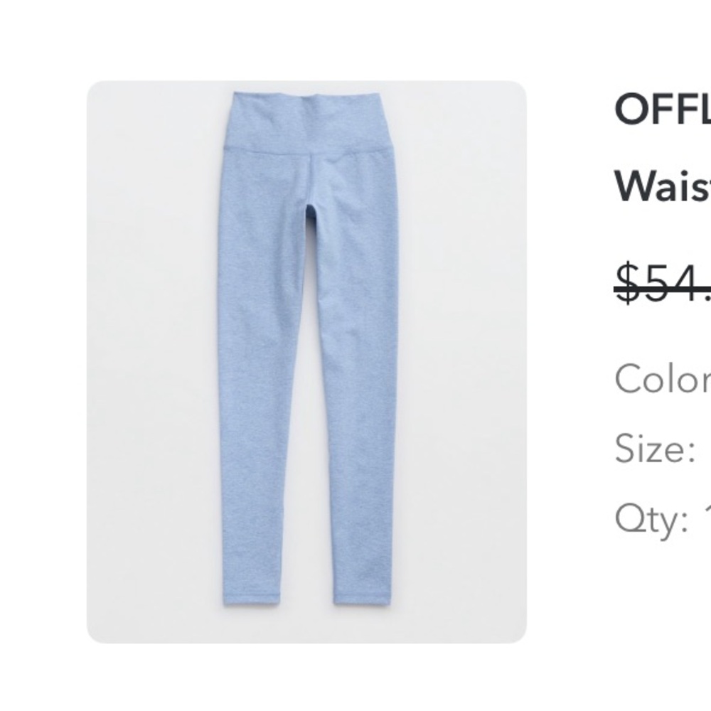 Aerie High Waisted Cross Back Leggings